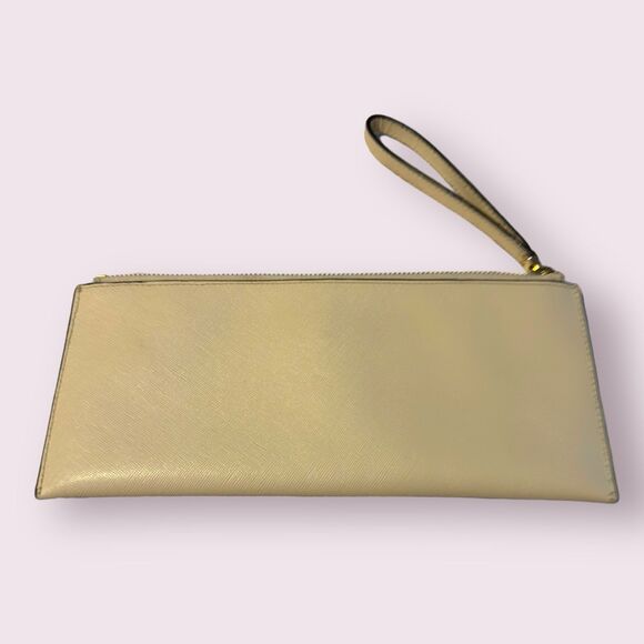 Henri‎ Bendel Wallet Clutch Purse Wristlet Beige West 57th - Picture 2 of 6